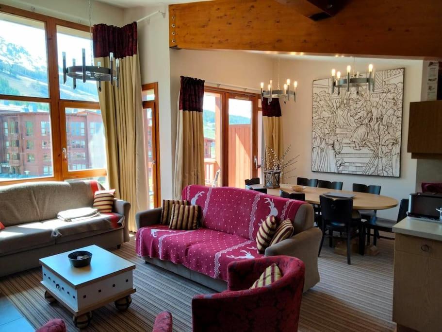 Confort Et Espace Pour Cet Appartement Duplex De 100 M2 Avec Grand Sejour Expose Sud Avec Cheminee, 4 Chambres , Acces Direct Aux Pistes De Ski Et Au Golf Dans La Residence Edenarc Avec Piscine, Jacuzzi Et Spa Bourg-Saint-Maurice Extérieur photo